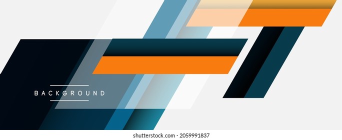 Vector background. Abstract overlapping color lines design with shadow effects. Illustration for wallpaper banner background or landing page