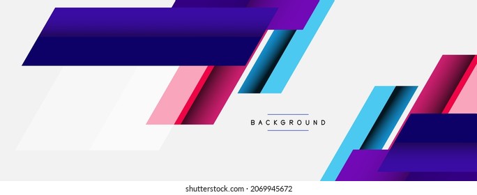 Vector background. Abstract overlapping color lines design with shadow effects. Illustration for wallpaper banner background or landing page