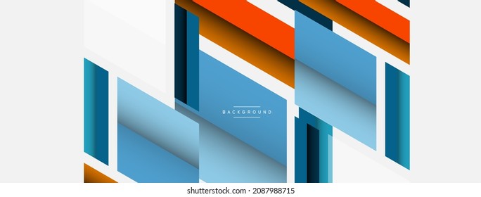Vector background. Abstract overlapping color lines design with shadow effects. Illustration for wallpaper banner background or landing page