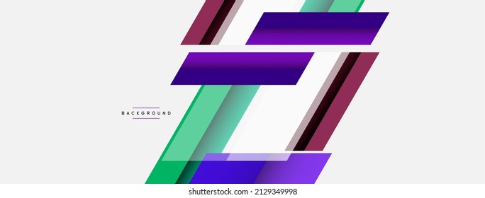 Vector background. Abstract overlapping color lines design with shadow effects. Illustration for wallpaper banner background or landing page