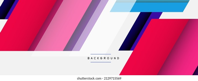 Vector background. Abstract overlapping color lines design with shadow effects. Illustration for wallpaper banner background or landing page