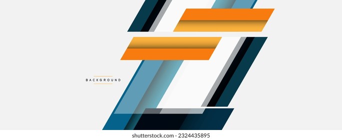 Vector background. Abstract overlapping color lines design with shadow effects. Illustration for wallpaper banner background or landing page