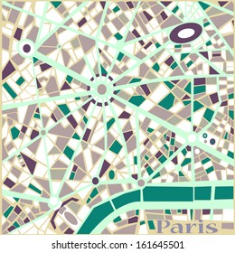 Vector Background Abstract Paris city map Trendy Pattern colors and style