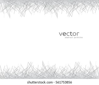 Vector background with abstract particles on white background.