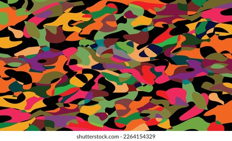 Vector. Background abstract pattern. Differently shaped forms with shades of varying color palettes.