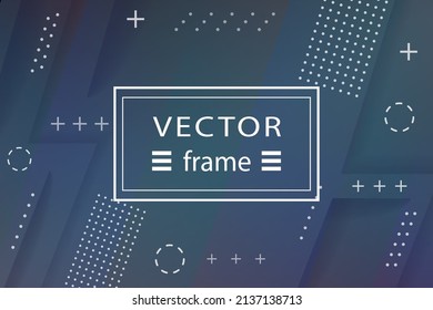 Vektorhintergrund. Abstrakter rosafarbener und violetter Farbverlauf-Hintergrund mit 90er-Memphis, Retro-Design-Elementen. Abstrakter futuristischer Hintergrund.