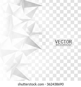 Vector background abstract polygon triangle. polygonal design geometrical. Gray triangles