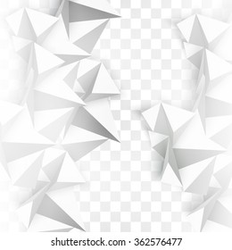 Vector background abstract polygon triangle. polygonal design geometrical. Gray triangles