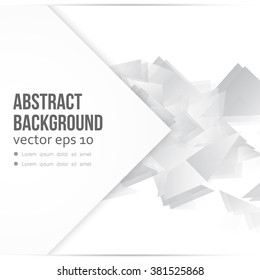 Vector background abstract polygon triangle. polygonal design geometrical. Gray triangles