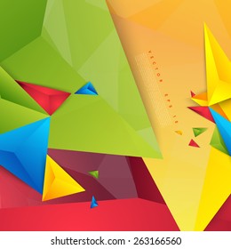 Vector background abstract polygon triangles. design geometrical