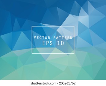Vector background. Abstract polygonal blue