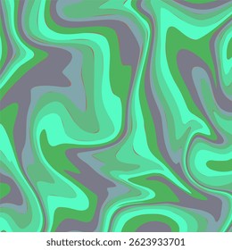 Vector background with abstract, psychedelic swirls in various tones of mint green, forest green, and slate gray.
