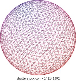 Vector background of an abstract purple/red sphere.