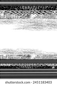 Vector background abstract - race tire tracks on the asphalt - competition - design element layer with grunge textures