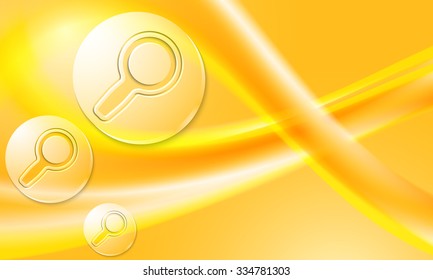 Vector background with abstract rainbow and transparent magnifier
