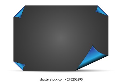 vector background abstract rectangle paper peel corner