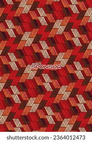 Fondo vectorial Resumen Rojo para patrón de sublimación de Jersey deportivo Textura