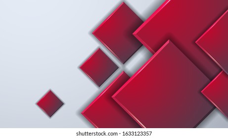 Vector background with abstract red square. Good for wallpaper, web background or other