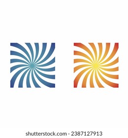 Vector background abstract red and yellow rotating ornament