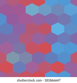 vector background, abstract seamless pattern with violet, blue, red, blue elements, geometric design, vector illustration