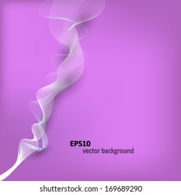 Vector background  abstract smoke lines