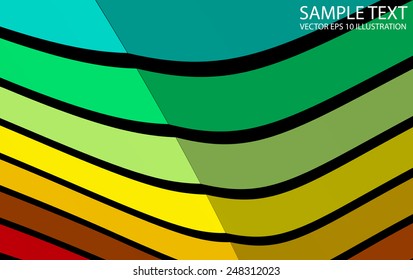 Vector background abstract striped colorful illustration - Vector lined abstract background  template