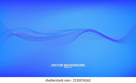 Vector Background abstract style blue with smooth wave suitable wallpaper presentation and other 
