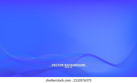 Vector Background abstract style blue with smooth wave suitable wallpaper presentation and other 