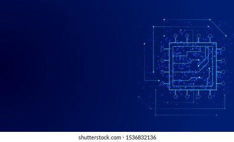 Vector background abstract technology chip concept