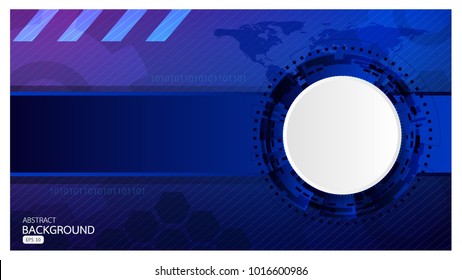 Vector background abstract technology communication and business concept in blue design for for your web site design map logo, app, ui vector eps10, concept Illustration.