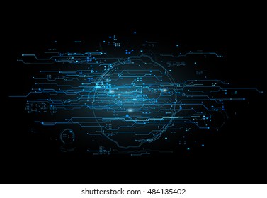 vector background abstract technology communication concept. Hud interface.