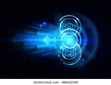 vector background abstract technology communication concept, futuristic background, techno circle.