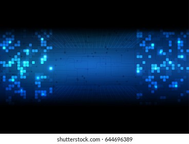 vector background abstract technology communication data Science