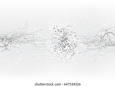 vector background abstract technology communication data Science