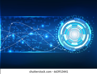 vector background abstract technology communication data Science