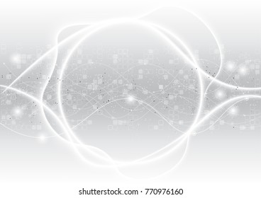 vector background abstract technology communication data Science