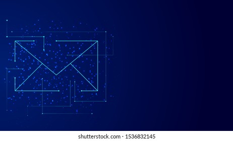 Vector background abstract technology envelope concept