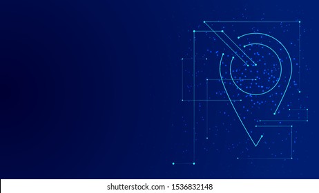 Vector background abstract technology pin concept