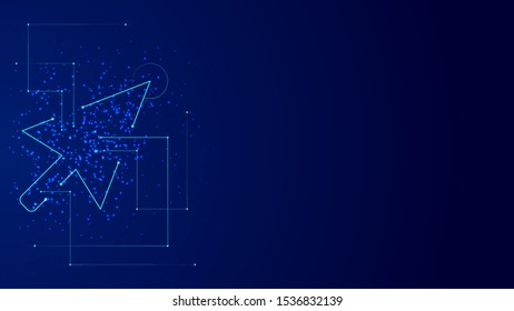 Vector background abstract technology share concept
