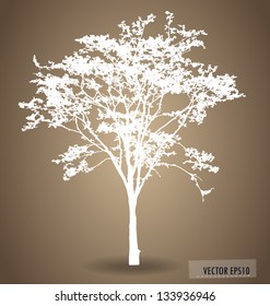 Vector background with abstract tree.