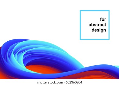 Vector background with abstract twisted shape. 