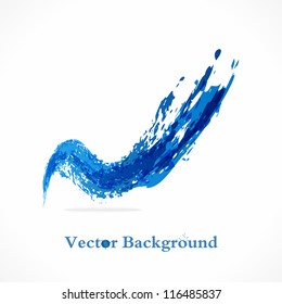 Vector Background. Abstract wave Splash. Grunge icon.