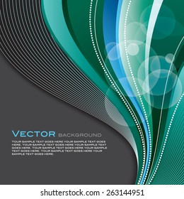 Vector Background. Abstract Wavy Illustration.