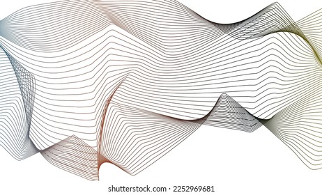 Vector background with abstract wavy lines for dynamic compositions