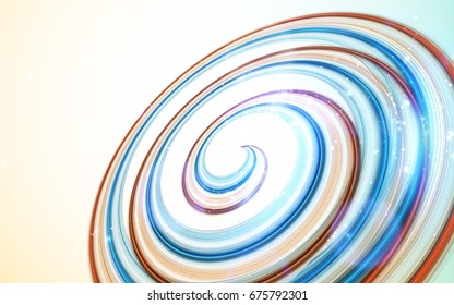 Vector background. Abstract whirpool on white, with light particles