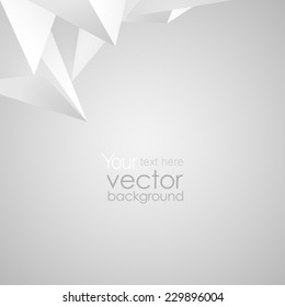 vector background, abstract white crystals