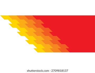 Plano de fundo vetorial para publicidade em cores brilhantes. Transição do vermelho para o amarelo com listras abstratas. Elemento de design para cartazes, anúncios, promoções, descontos. meio-tom