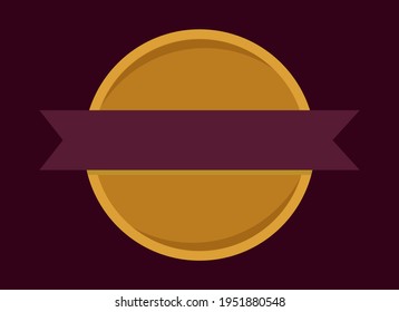 Antecedentes vectores para publicidad. En un fondo burdeos oscuro representa un círculo dorado y una franja para el texto