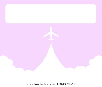Vector background airplane is flying travel with airplane - with copy space.