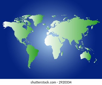 a vector background with all continents and the ocean